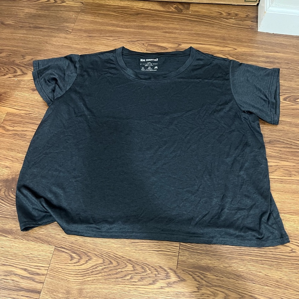 Real Essentials Black Short Sleeve T-Shirt Size 2XL